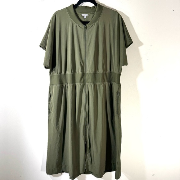 Talbots Olive Green Utility Dress T by Talbots - Picture 4 of 12